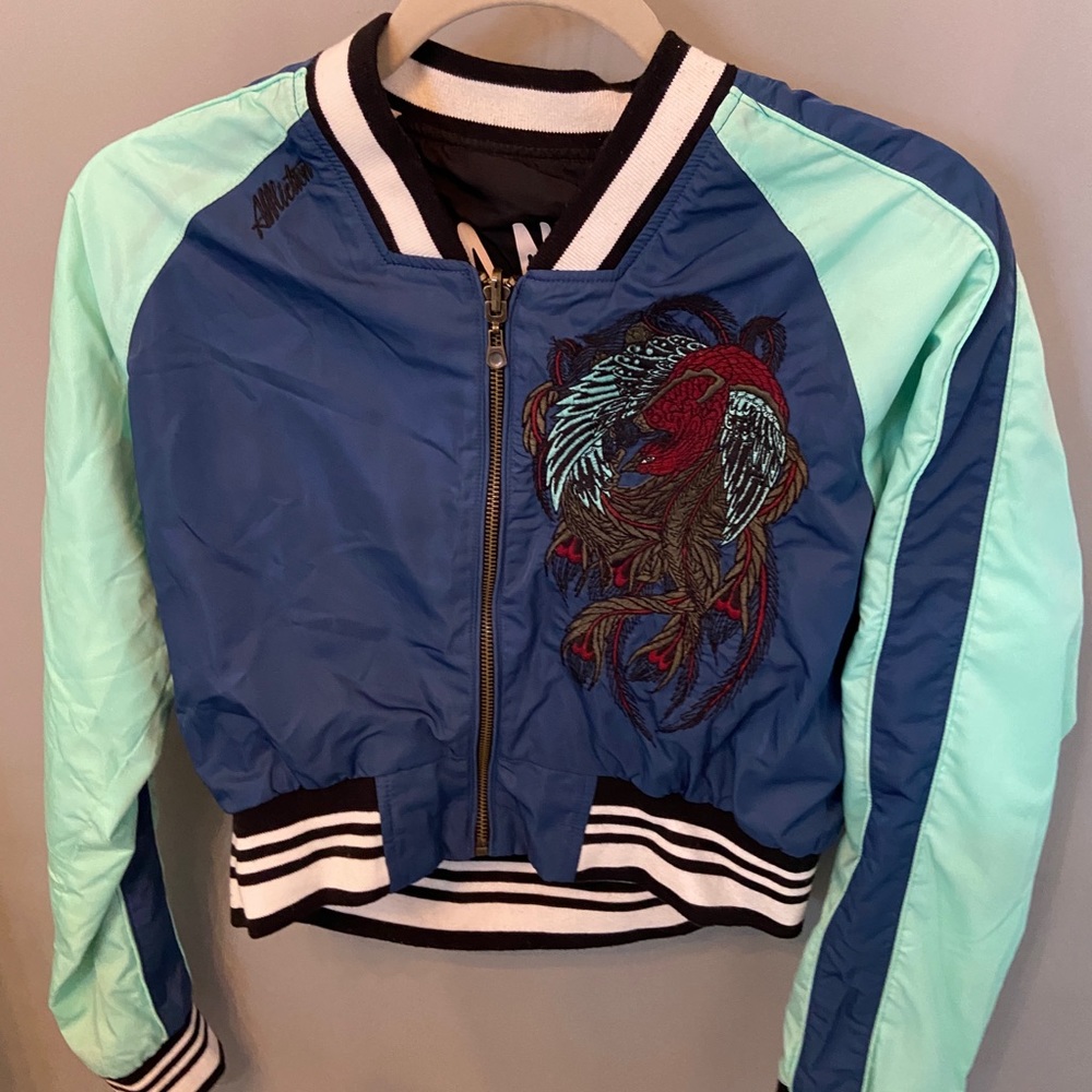 Reversible Affliction zip up jacket